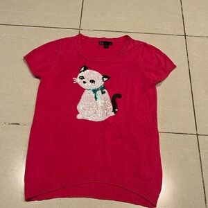 4/$20 Girl’s XL Sequin Cat sweater